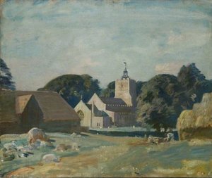 Ein Ausblick Auf Great Thurlow, Suffolk — Sir Alfred James Munnings, Impressionistische Landschaft