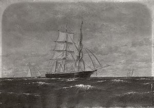 Marine Painting With Ships, (painting) — William Edward Norton