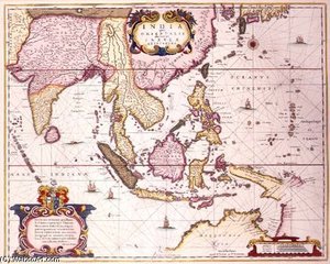 General Map Extending From India To Southern Japan