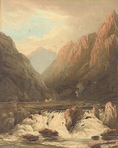 Pont Aberglasllyn, North Wales — John Varley I (the Older)
