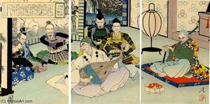 The Biwa Player — Tsukioka Yoshitoshi