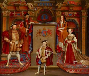 Henry VII, Elizabeth of York, Henry VIII, Jane Seymour, and Edward VI