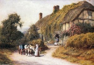 A Cottage At Ashton Under Hill, Gloustershire — Arthur Claude Strachan
