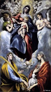 The Virgin And Child With St. Martina And St. Agnes — El Greco, Baroque