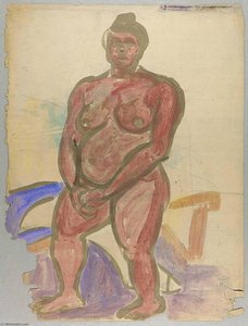 Standing Female Nude — William H. Johnson