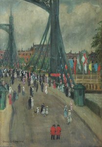 Albert Bridge ( ) During The Peace Pageant River Procession, 4 August 1919 — Cecil Gordon Lawson