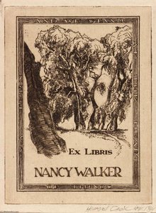 Ex Libris Nancy Walker — Howard Cook