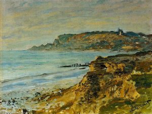 The Cliff At Sainte-adresse — Claude Monet, Impressionist Landscape
