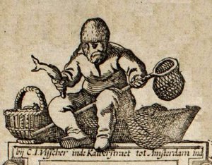 Detail of map of the Netherlands and surroundings from (1630)