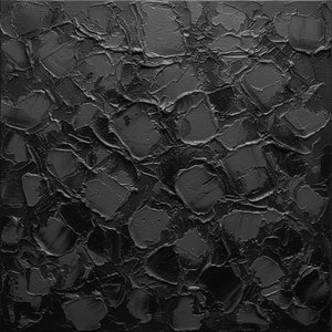 Monolithische Schatten: Eine Skulpturale Studie In Obsidian-tektonik-relief Und Kohletiefe — David Moreau, Zeitgenössische Abstraktion