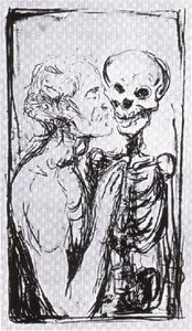 Self-portrait, Dance Of Death — Edvard Munch