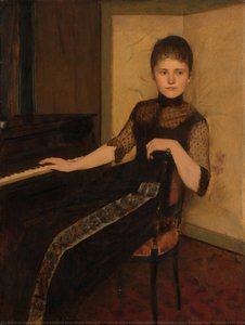 Portrait Of Jonkvrouwe Maria Francisca Louisa Dommer Van Poldersveldt, Fernand Khnopff, 1888 — Fernand Edmond Jean Marie Khnopff