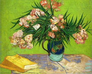 Oleanders And Books — Vincent Willem Van Gogh, Post-impressionism