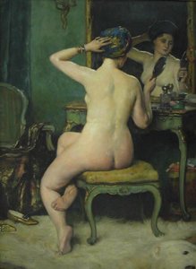 Femme À Sa Toilette (de Dos) — Maurice Bompard
