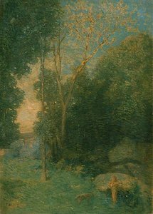 Pan And The Wolf — Julian Alden Weir, Impressionism