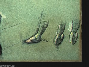 Dancer Seen Fro Behind And 3 Studies Of Feet De — Edgar Degas