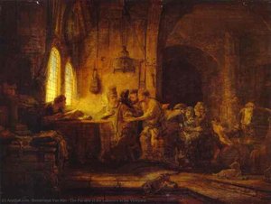 Die Parabel Von Den Sündern Im Weinberg — Rembrandt Van Rijn, Baroque