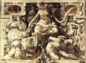 Allegory Of Peace Burning Arms — Cecchino Del Salviati