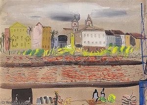 West Indian Street Scene — Boris Dmitrievich Grigoriev