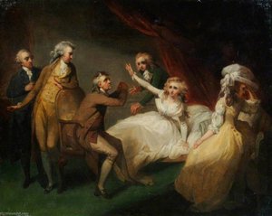 'Camilla Recovering from Her Swoon' (an illustration of a scene from Fanny Burney's 'Camilla, or a Picture of Youth', published in 1796)