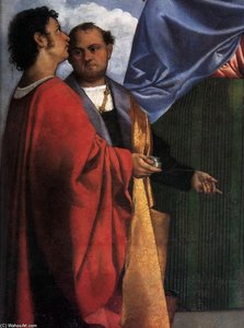 St Mark Enthroned With Saints (detail) — Titian, High Renaissance