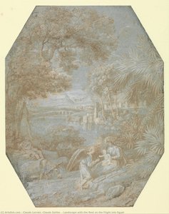 Landscape With The Rest On The Flight Into Egypt — Claude Lorrain (claude Gellée)