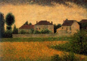 White Houses At Ville D'avray — Žorž Pjer Ser, Pointillism