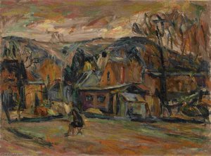 Landscape With Artist — Abraham A Manievich