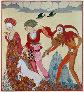 Love, Desire, And Death — Georges Barbier, Art Deco