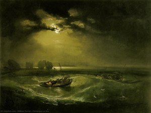 Fishermen At Sea — Joseph Mallord William Turner, Romantic Movement