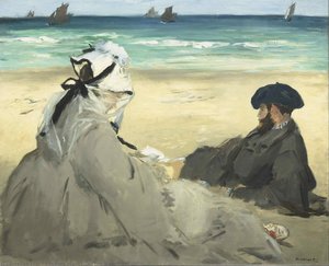 At The Beach - Auf Dem Strand — Édouard Manet, Impressionismus