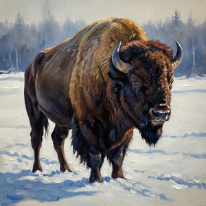 Solitude In The Great Frost: An Ode To Endurance — Hugo Tessier, Contemporary Impressionism