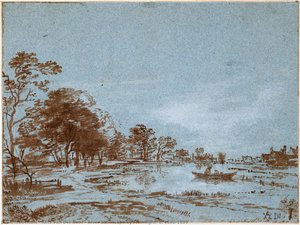 Flusslandschaft Bei Mondschein, Ca. 1650-1659 — Aert Van Der Neer