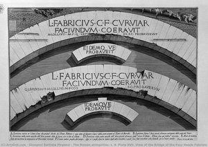 The Roman Antiquities, T. 4, Plate Xvii. View Of The Bridge Of The Four Heads Fabrizio Said Today. — Giovanni Battista Piranesi