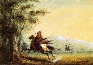Indians In Pursuit — Alfred Jacob Miller