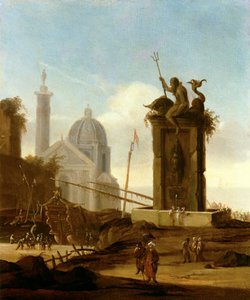 An Italianate Capriccio In A Mediterranean Harbour