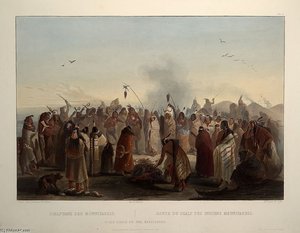 Scalp Dance Of The Minatarres — Karl Bodmer