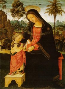 Madonna With Writing Child — Pinturicchio