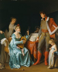 The Hussar And His Family — Marguerite Gérard