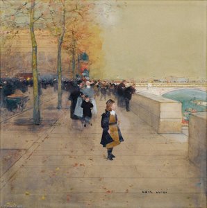 Fillettes Sur Les Quais, Place Du Châtelet — Dit Luigi Loir Aloys François Joseph Loir