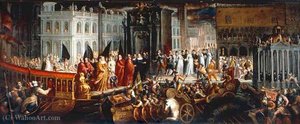 The Landing At San Marco's Dogaressa Morosina Morosini Grimani — Andrea Vicentino