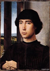 Late - Portrait Of A Man At A Loggia — Memling, Hans