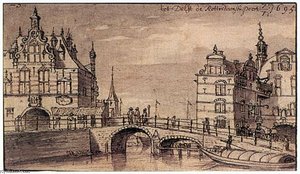 City Facades Of The Rotterdam And Schiedam Gates In Delft