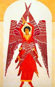 Liturgy Six Winged Seraph — Natalia Goncharova, Rayonism