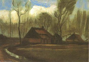 Hauswirtschaftliche Ansicht Mit Bäumen — Vincent Willem Van Gogh