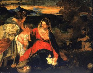 After Titian's Madonna of the Rabbit