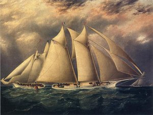 Yacht 'alice' Rounding The Buoy — James Edward Buttersworth, Marine Painting