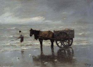 Pferdekarren Am Strand — Anton Mauve