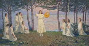 Poetesses On A Take Shore — Henri Jean Guillaume Martin