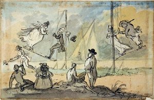 People On Swings In A Bath Pleasure Garden, C.1800